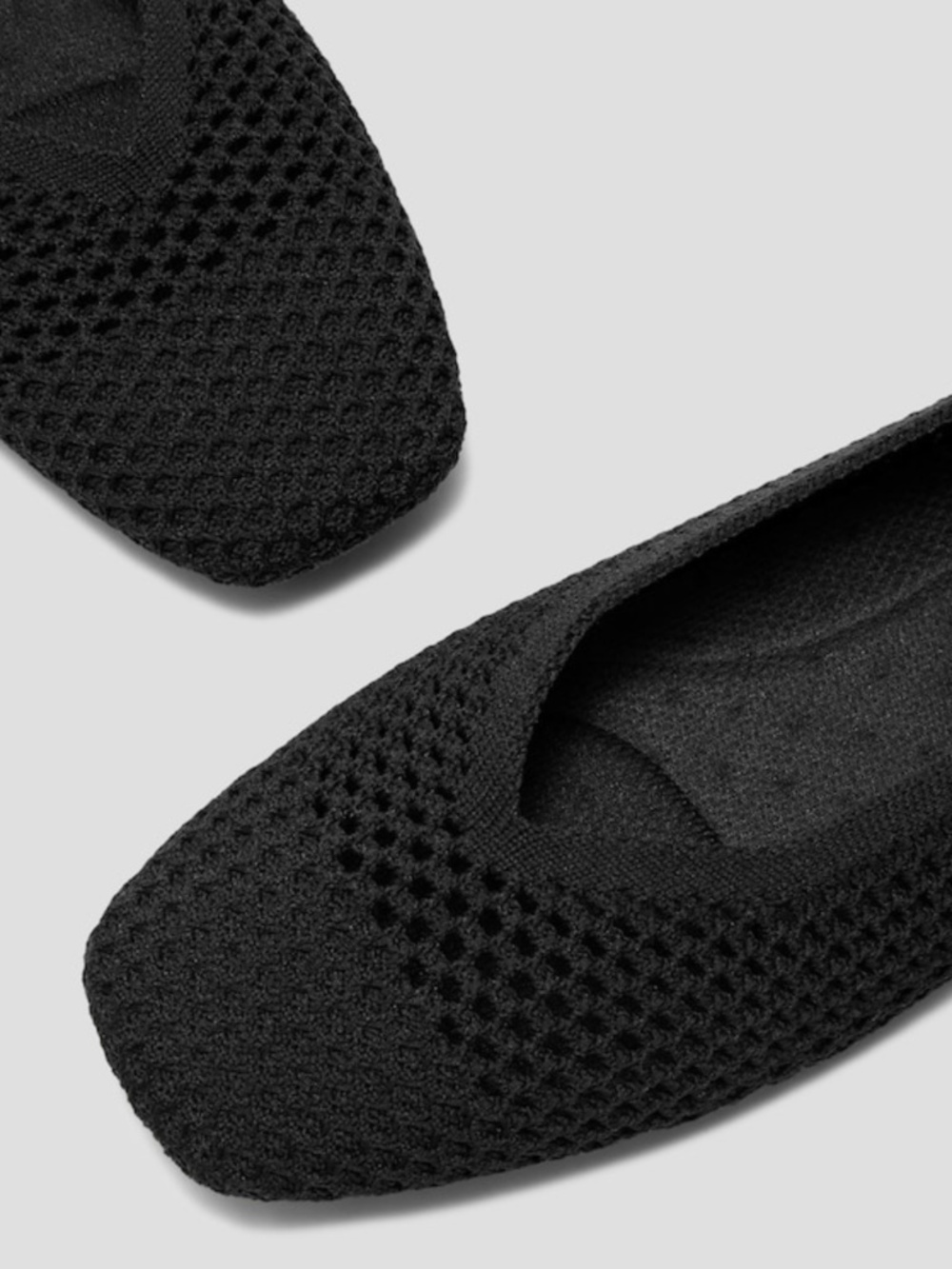 Mesh Vivaia Supportive Black Ballet Flats